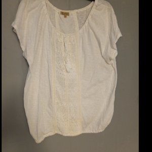 Democracy white lace top